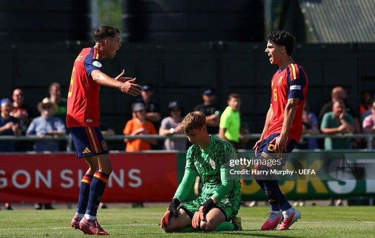 U19 Tây Ban Nha có màn trình diễn áp đảo U19 Croatia